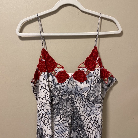 NWT Rene Derby Printed Mid Length Dress - Picture 2 of 13